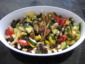 black bean, corn and zucchini salad